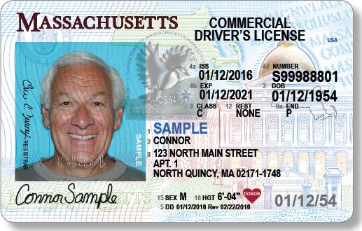 Connor Sample Commercial Drivers License